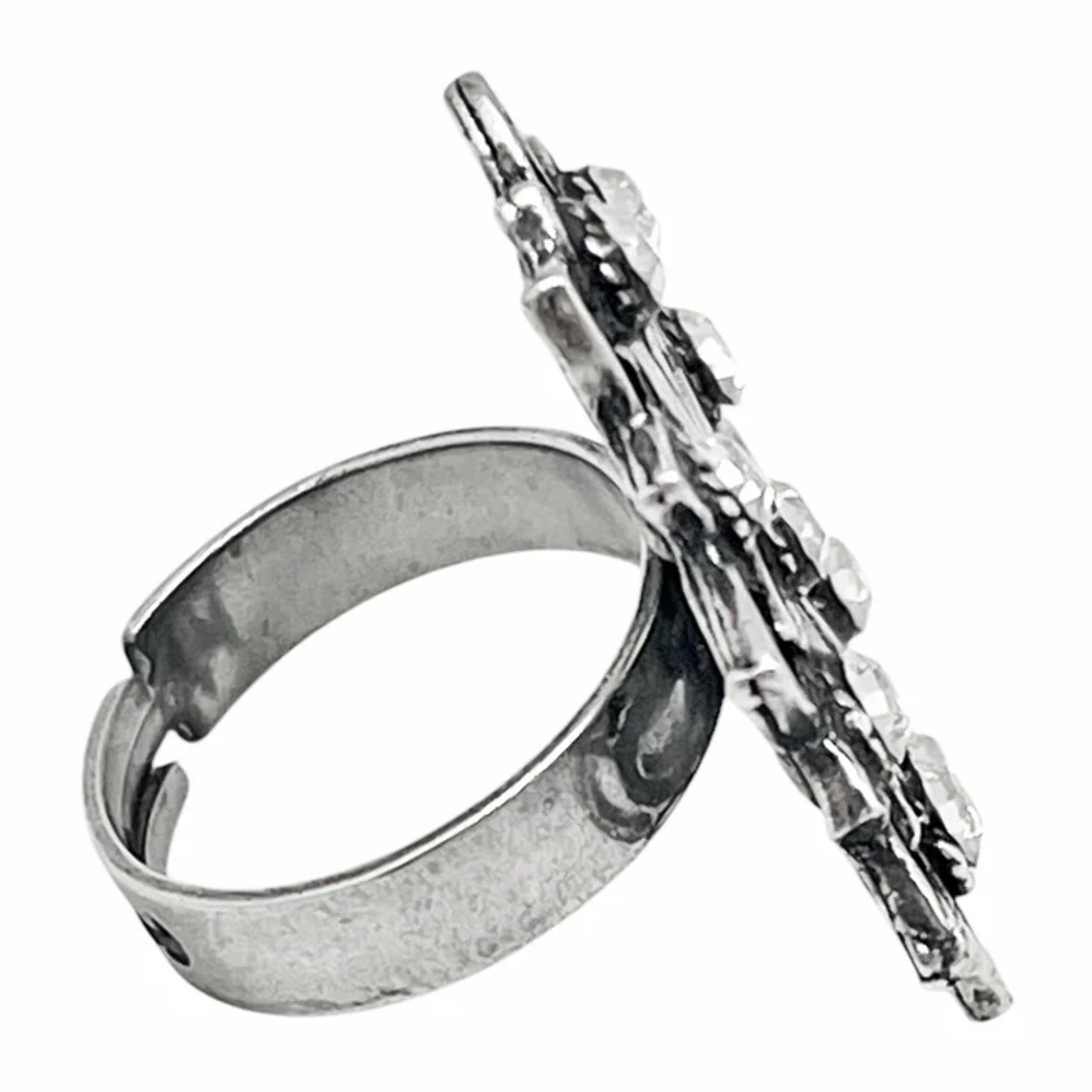 Anillo Carrusel en plata 10µm y cristal