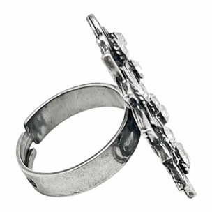 Anillo Carrusel en plata 10µm y cristal
