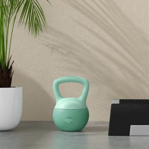 Kettlebell 8kg - haltère avec poignée antidérapante pour fitness musculation cardio, vert