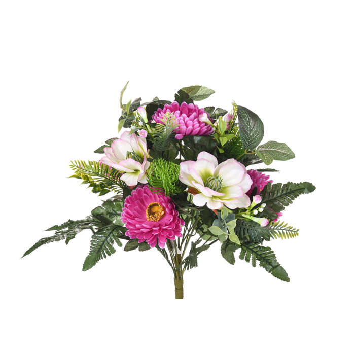 Bouquetcon Magnolia. Altezza 60 Cm - Pezzi 2 - 20X60X20cm - Colore: Rosa - Bianchi Dino - Fiori Artificiali
