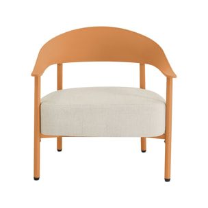 Lot de 2 fauteuils de jardin en plastique et métal "Céora" - Orange