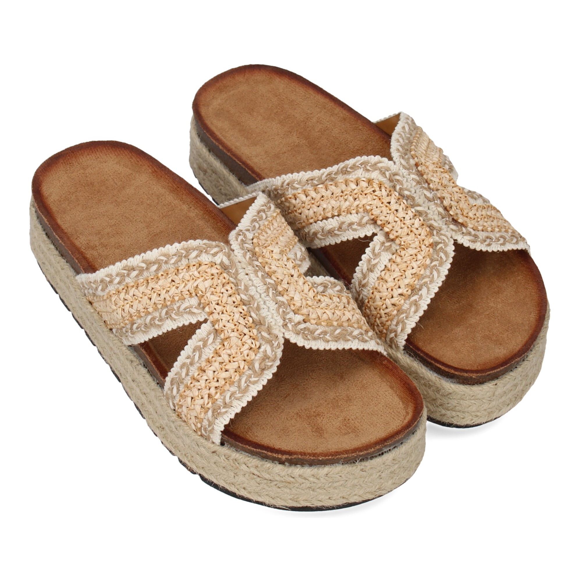 Sandalias planas de mujer con diseño trenzado, comodas para cualquier ocasión