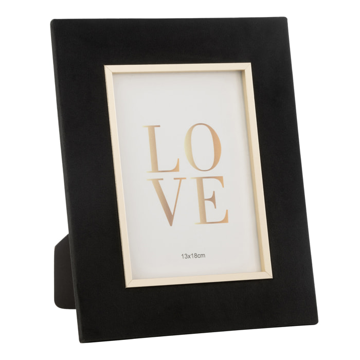 J-Line cadre photo Dita - medium - velours - noir