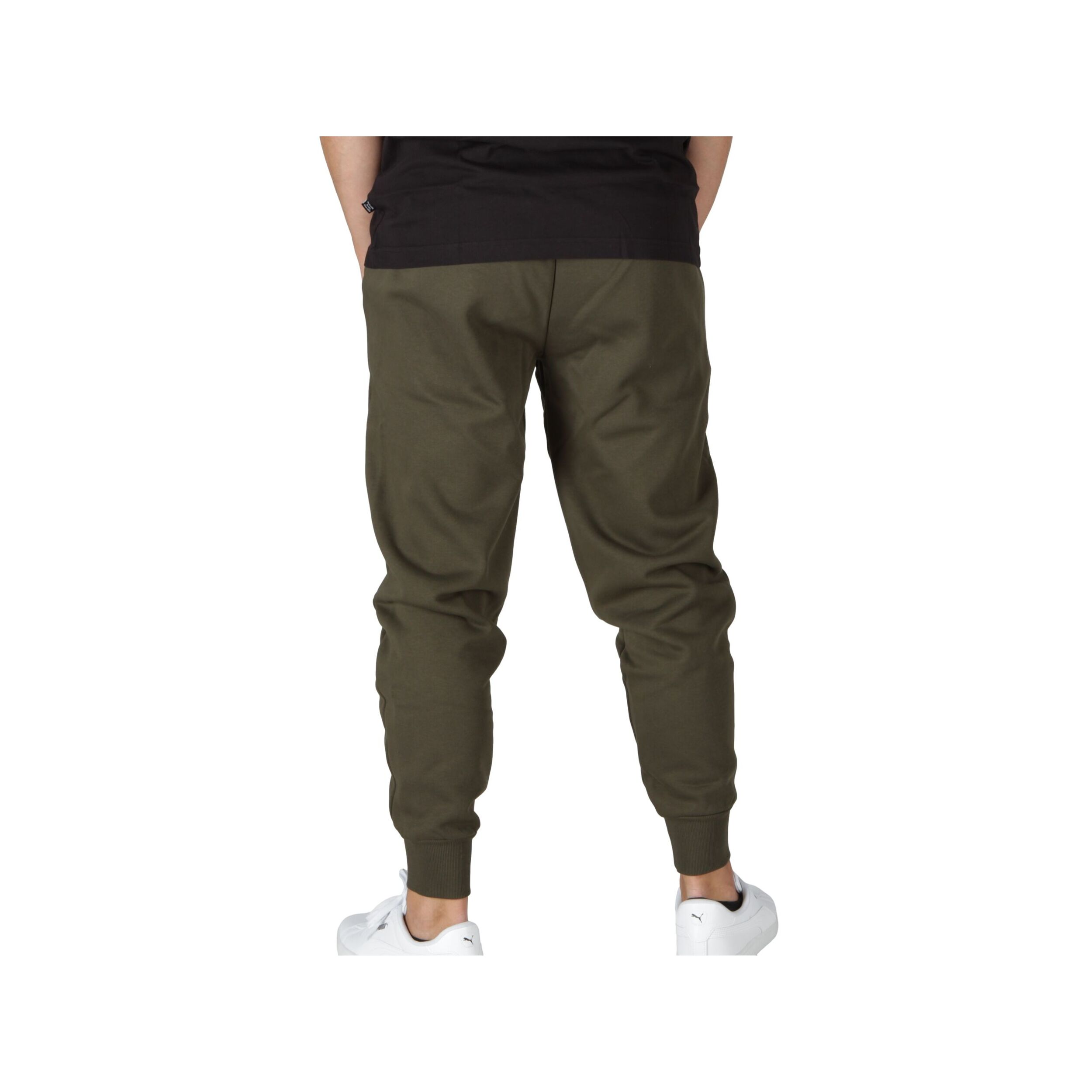 Pantaloni Puma Ess+ 2 Col Logo Pant Dark Olive Verde