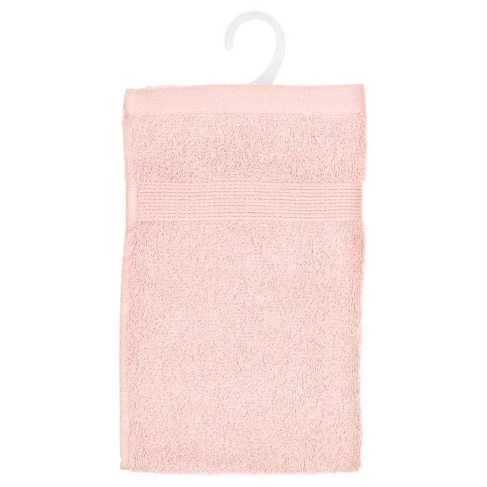 Serviette invité "Essentiel" coton rose 30x50cm