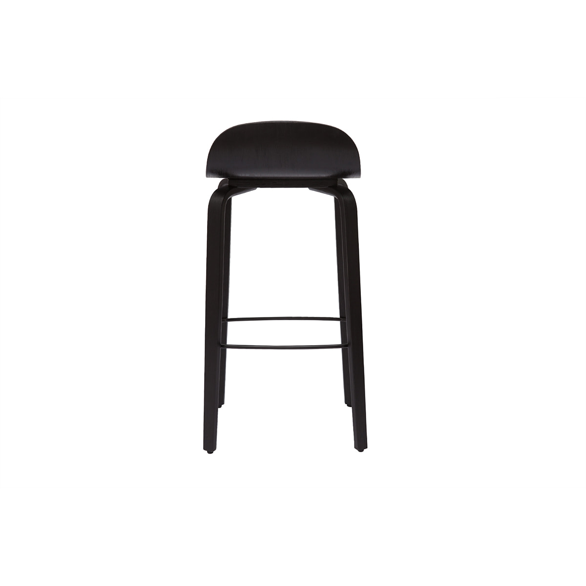 Tabourets de bar vintage bois noir H68 cm (lot de 2) OBRA