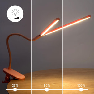 Forlight Joy Lámpara de escritorio LED portatil. Cambio de intensidad y temperatura. Brazo flexible y ángulo variable. Rosa.