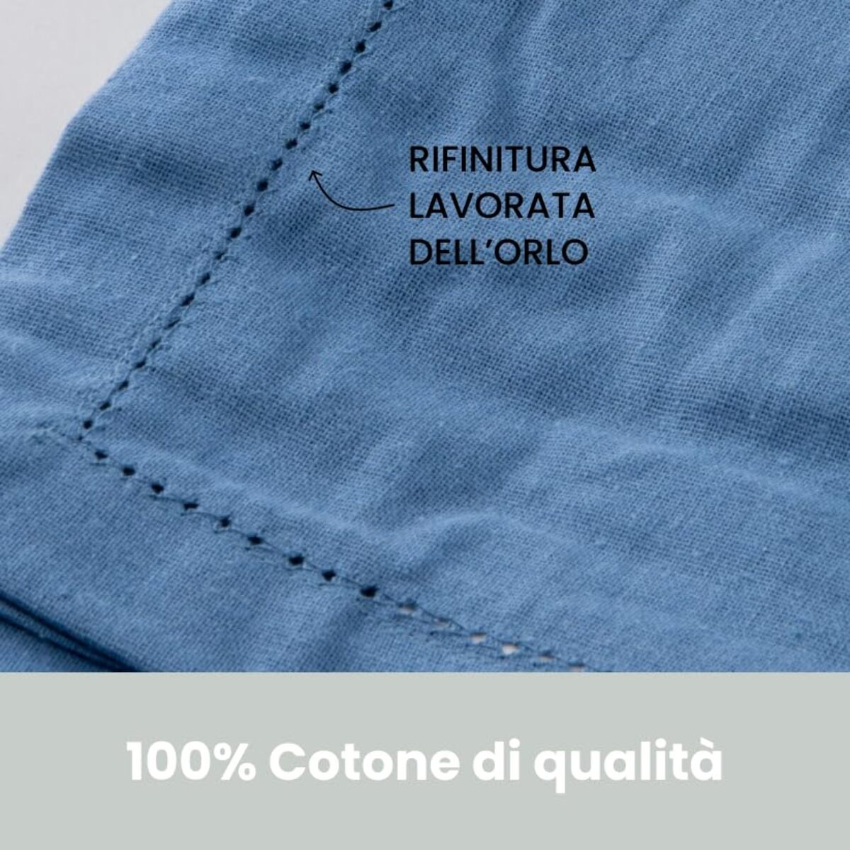 Intrecci – Set 6 tovaglioli in puro cotone 40x40 cm