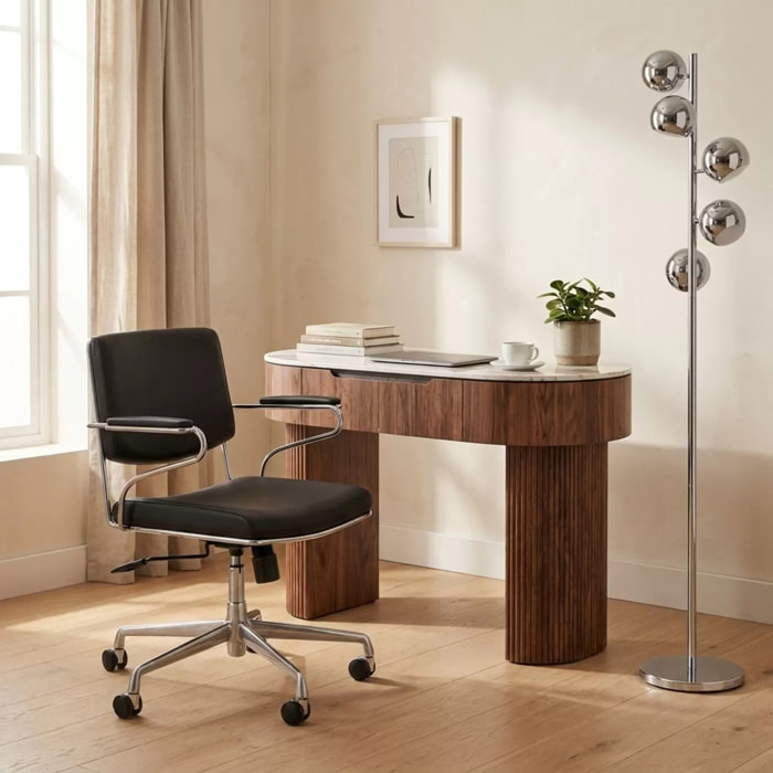 Chaise de bureau pivotante Dottore noire Kare Design