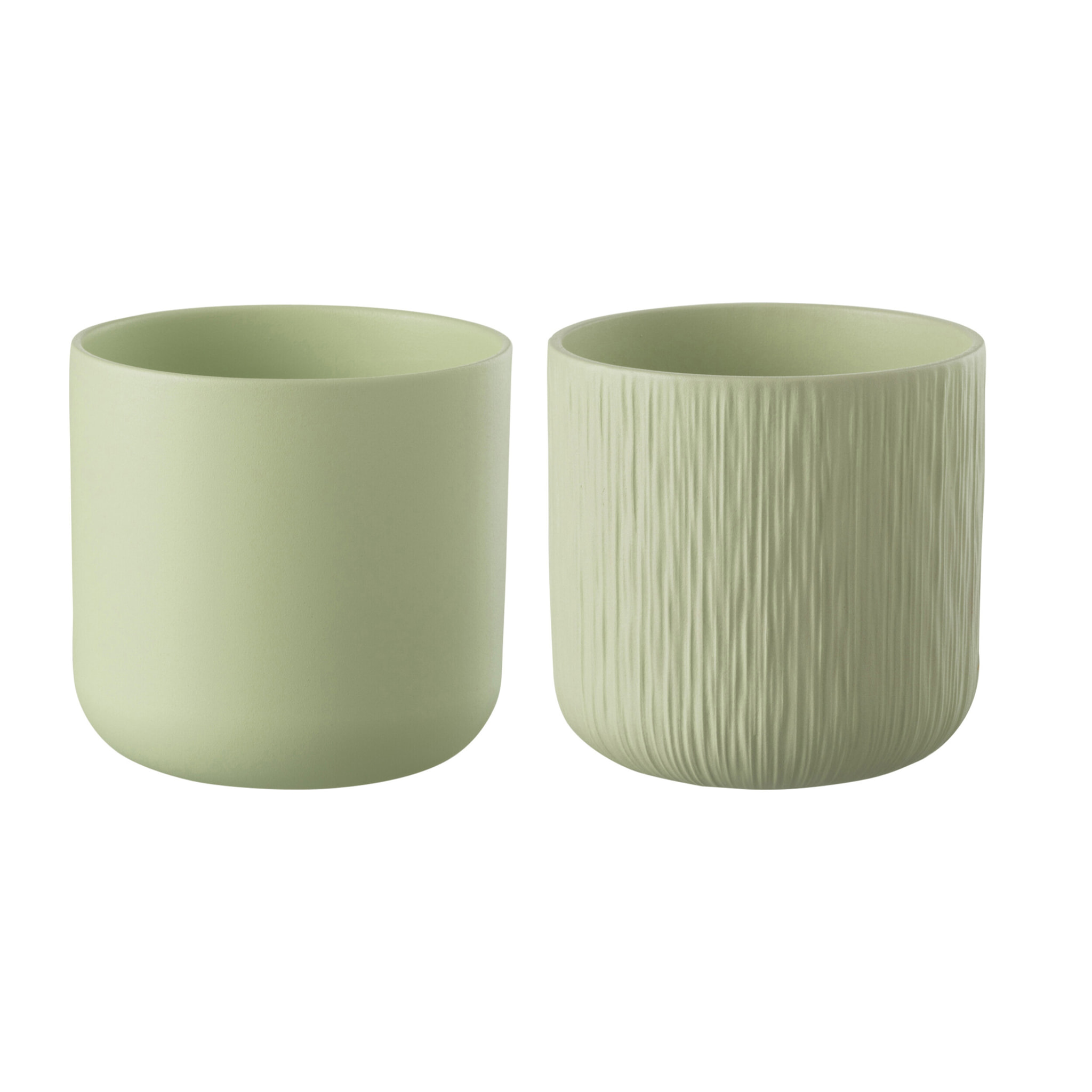J-Line cache-pot Gen - céramique - pistache - XL - 2 pièces - Ø 20.5 cm