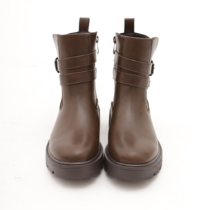 STIVALETTO BASSO DUE CINTURINI TESTA DI MORO