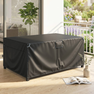 Housse salon de jardin imperméable avec évent tissu oxford 420D noir