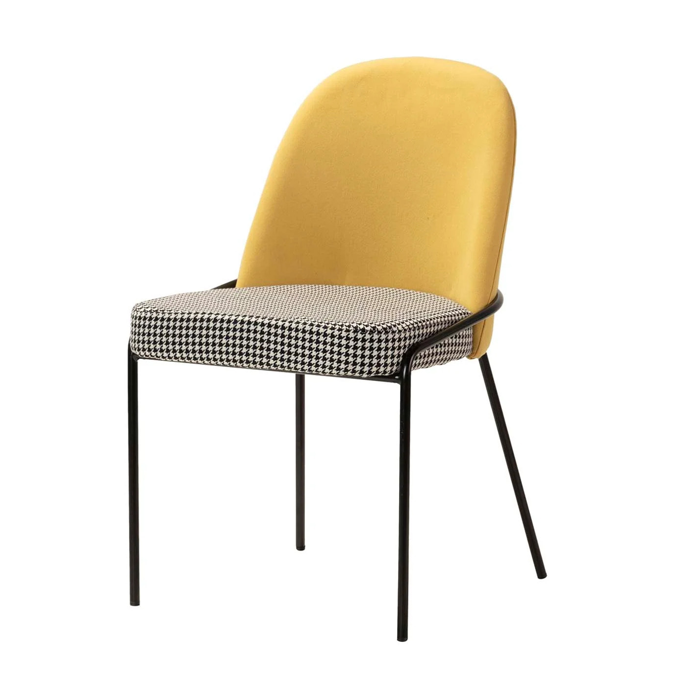 Silla Lino Poliester Amarillo 50x58x83 Cm