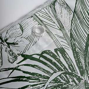 Rideau de douche Polyester TROPIC 180x200cm Vert & Blanc Spirella