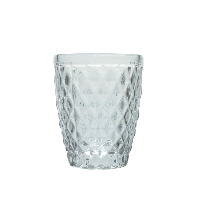 Strass transparente - Lote de 6 vasos de 22 cl