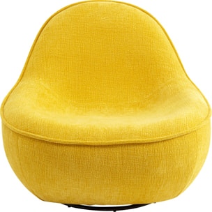 Fauteuil pivotant Ovo jaune Kare Design