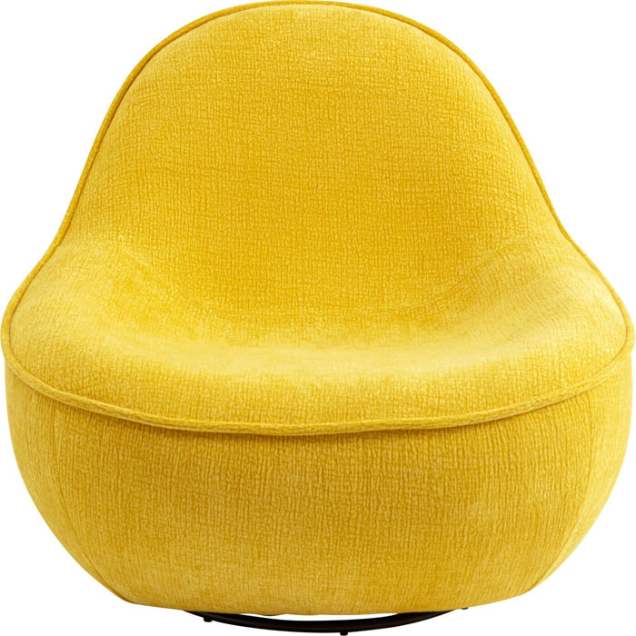 Fauteuil pivotant Ovo jaune Kare Design