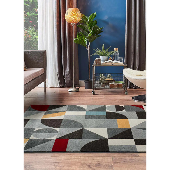 DELTA Alfombra geométrica multicolor, varias medidas disponibles