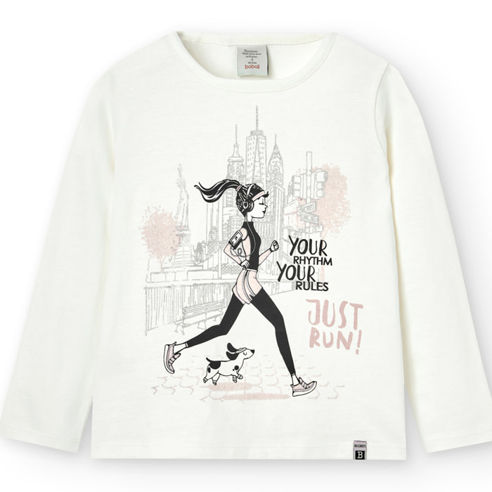 Camiseta punto "new york" de niña