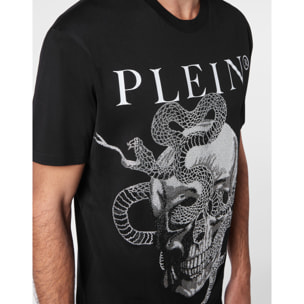 PHILIPP PLEIN Camiseta de cuello redondo y manga corta SNAKE