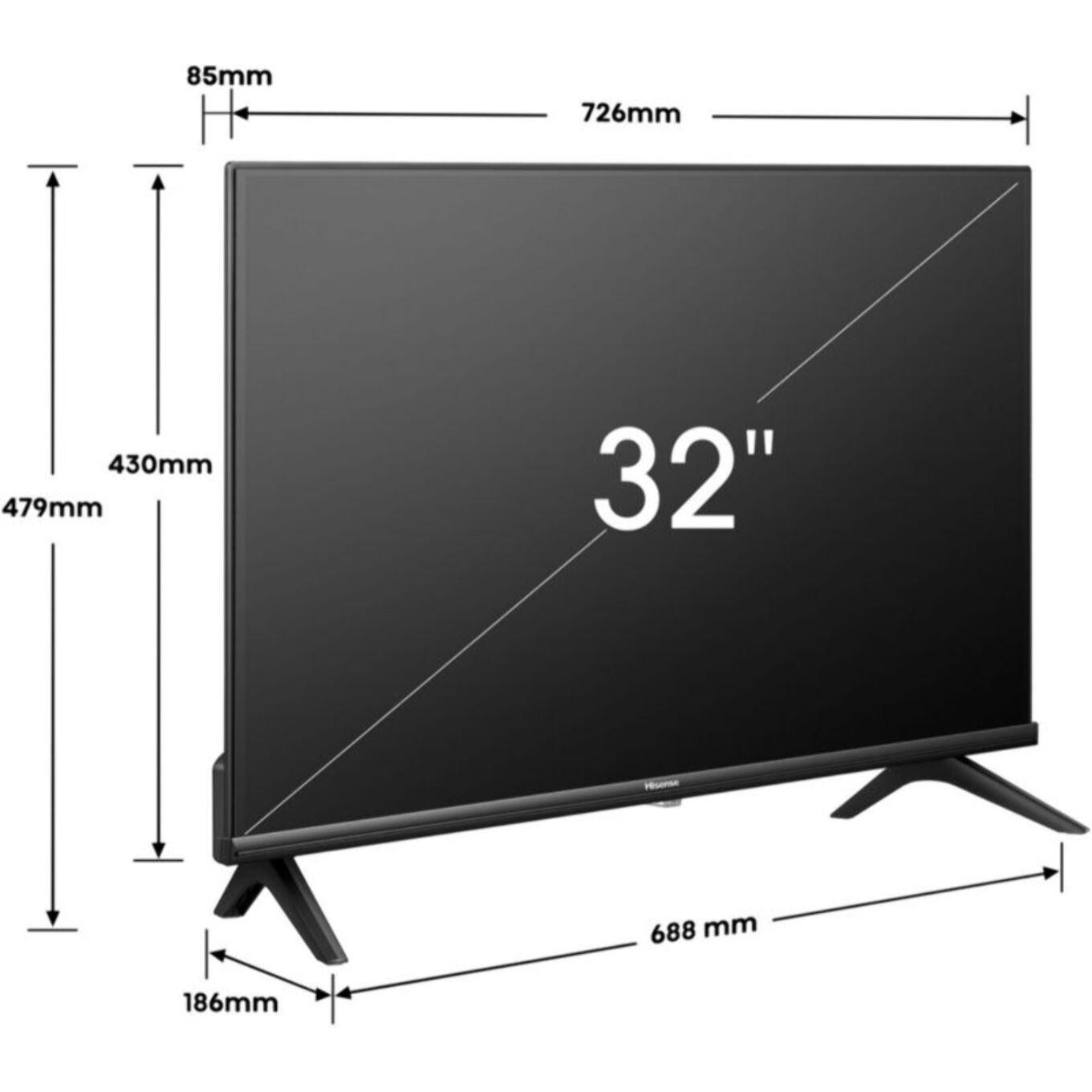 TV LED HISENSE 32A49N 2024