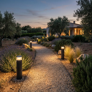 LEDS C4 Baliza Ip66 Dan Led 8.9.,W Sw 3000-4000K On-Off Gris Urbano 439Lm