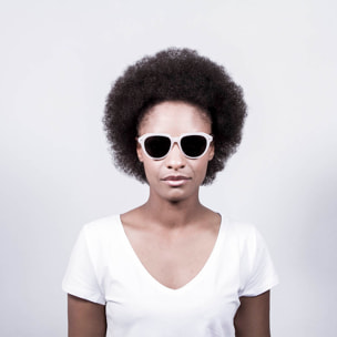 Gafas de sol OCEAN MAVERICKS - Blanco / Rosa esmerilado frente transparente brazo carey y líneas ahumada