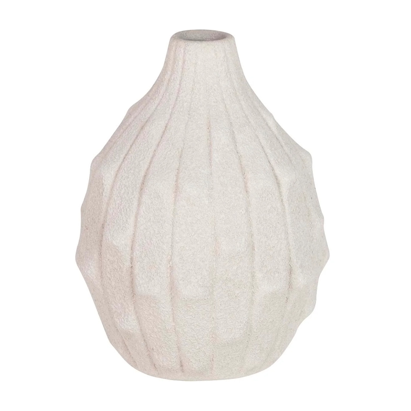 Florero Ceramica Beige 17x17x22 Cm