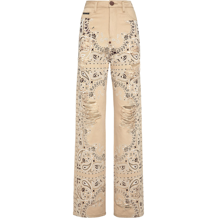 PHILIPP PLEIN Vaqueros de pata ancha PAISLEY