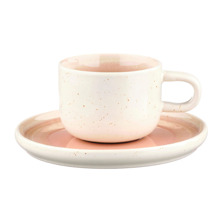 Tasse 20cl et soucoupe Ø15cm OXYGEN - 12 pièces - Rose poudre