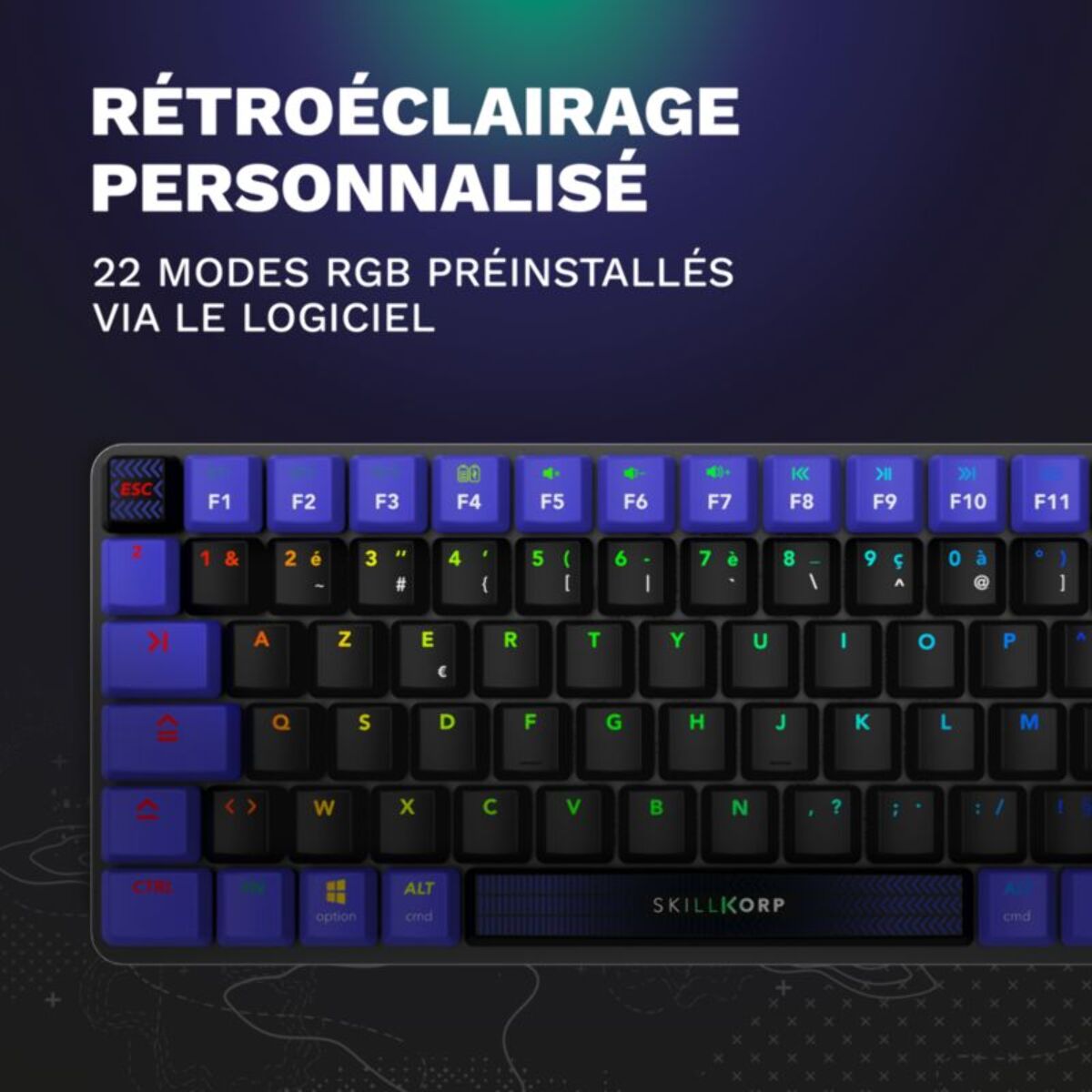 Clavier gamer sans fil SKILLKORP K20 Ultimate