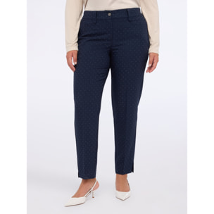 Fiorella Rubino - Pantalones Carrot Fit con detalles brillantes - Azul