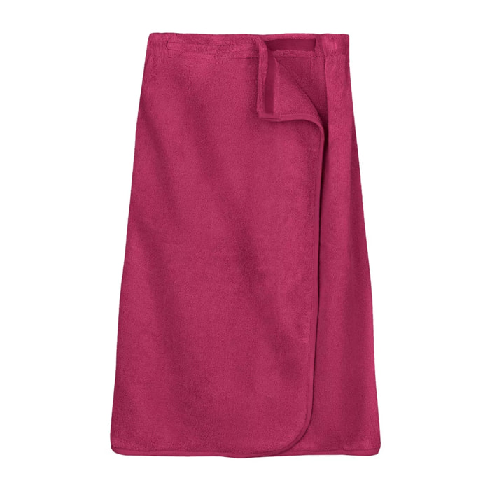 Pareo pur coton 420 g/m² uni rose Elea fuchsia