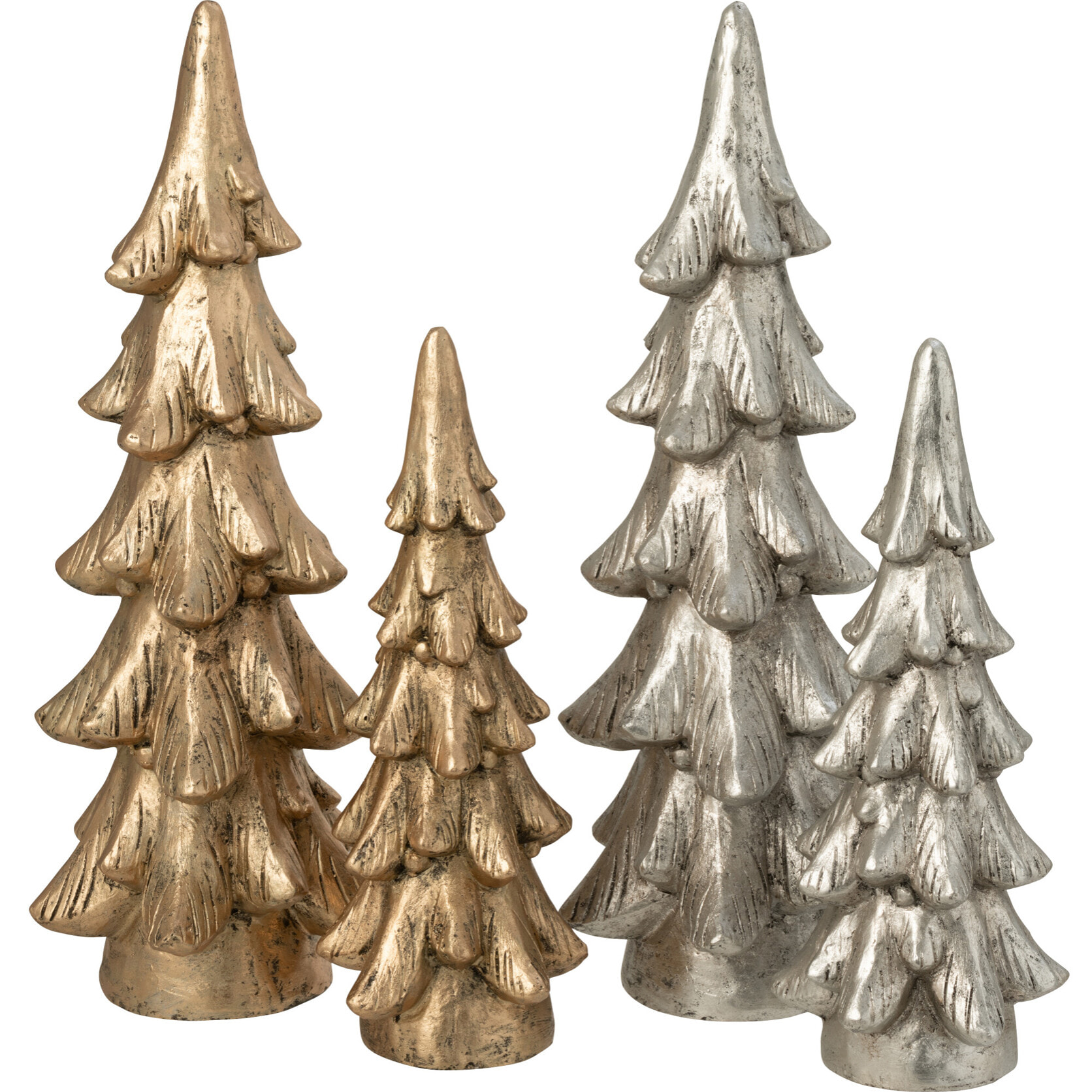 J-Line décoration sapin de Noël Base Ronde - magnésium - or - large