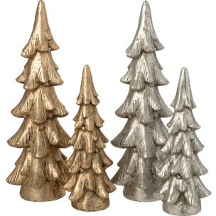 J-Line décoration sapin de Noël Base Ronde - magnésium - or - large