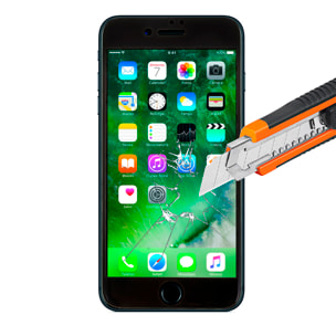 DAM VETRO TEMPERATO CON BORDI COLORATI IP7 PLUS / 8 PLUS 715 Cm. Colore nero