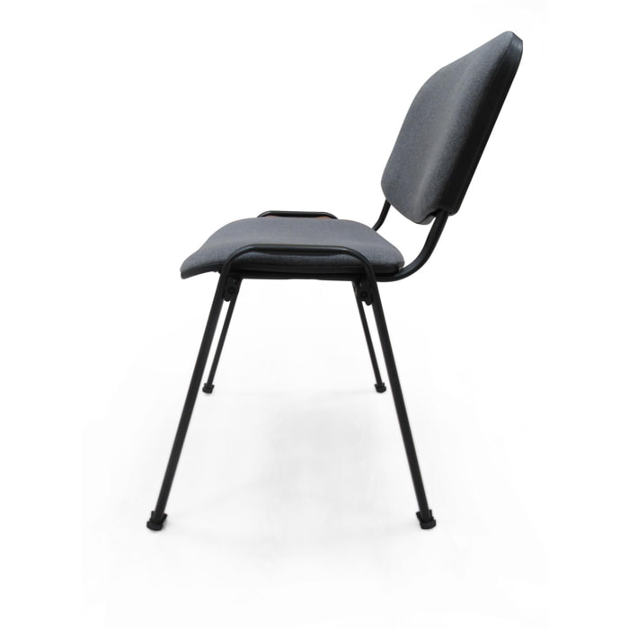 Set di 2 sedie moderne in tessuto, 55 x 54 x 81, Nero