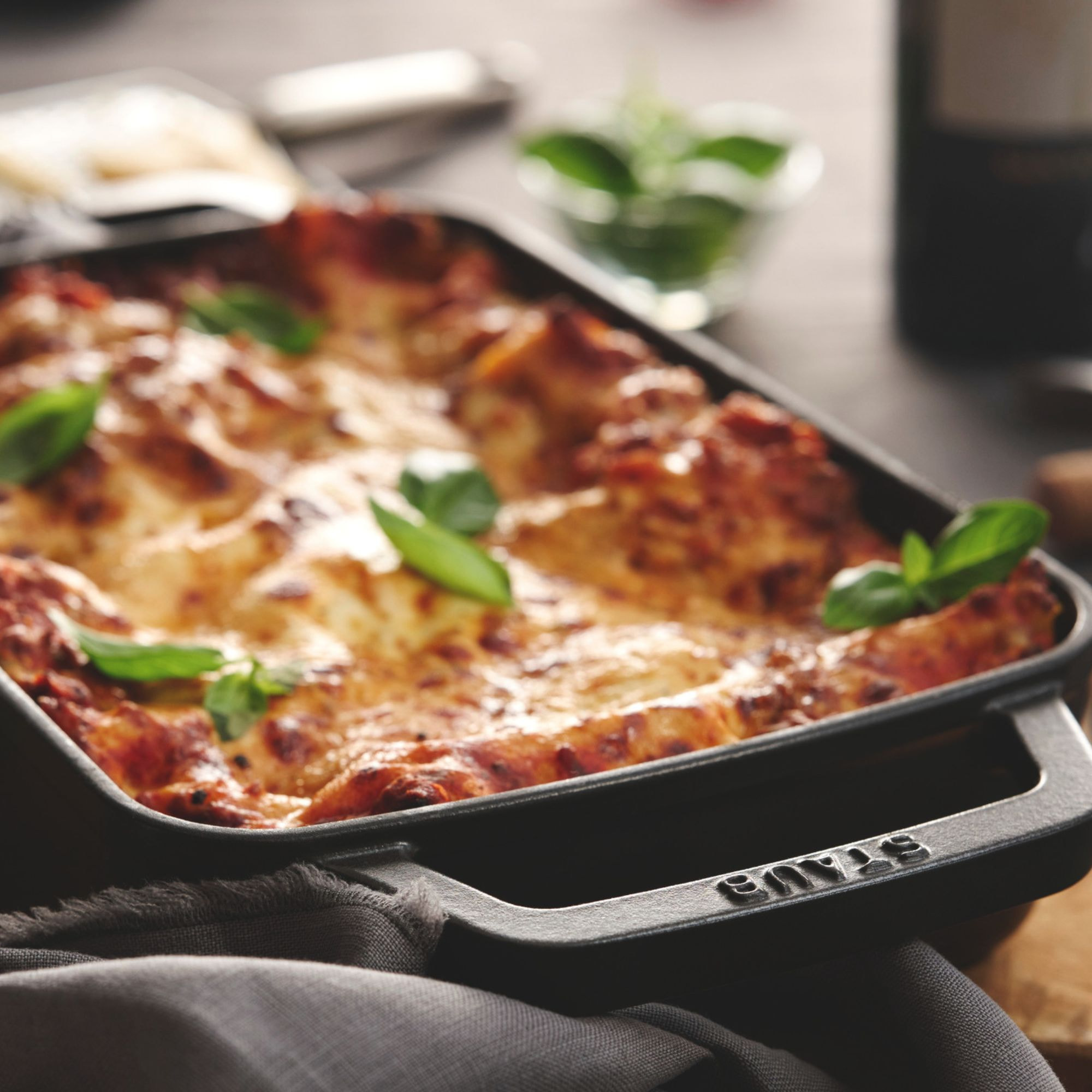 Plat à four rectangulaire, 30 x 20 cm, Noir mat