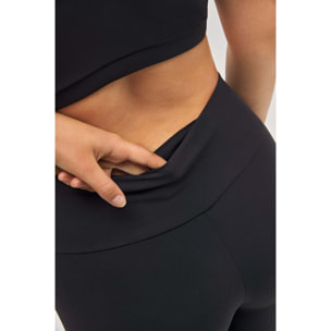 Leggings sportivi a vita alta in cotone nero
