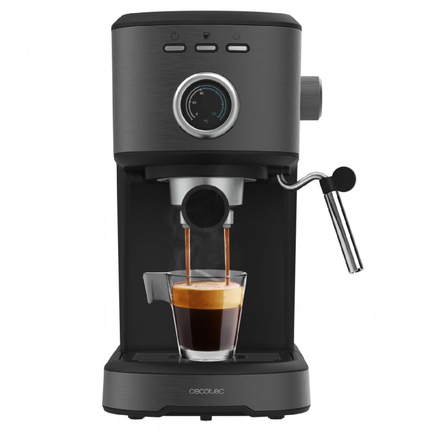 Cecotec Machine à café express Power Espresso 20 Pecan Steel