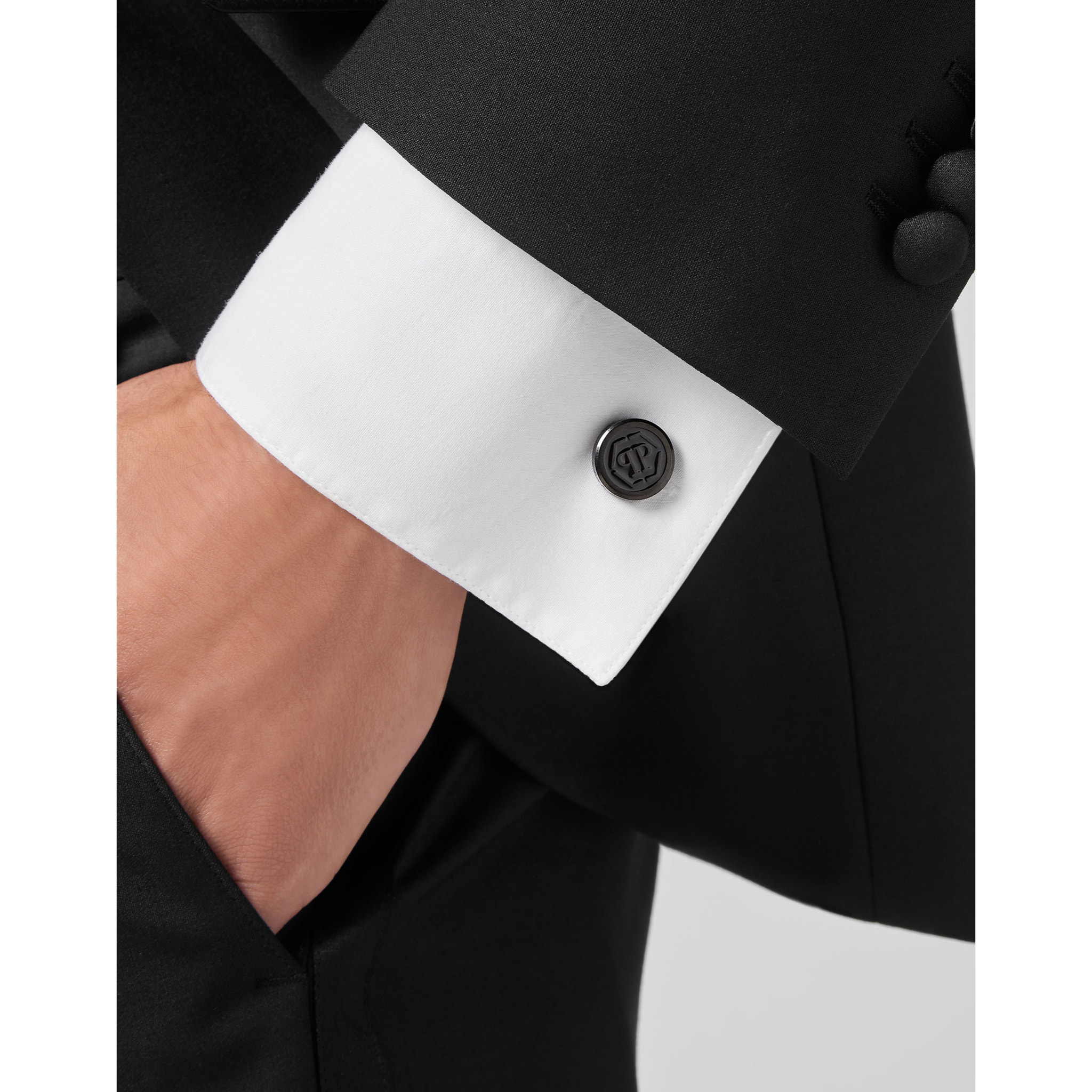 PHILIPP PLEIN gemelli in metallo HEXAGON