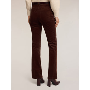 Motivi - Pantalones acampanados de pana - Marrón