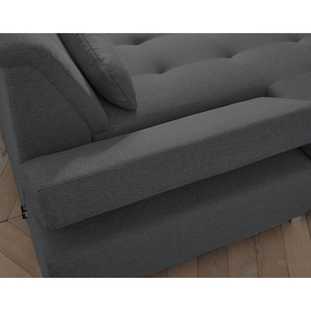 Vermont - canapé panoramique d'angle droit - 7 places - XXL - Gris foncé