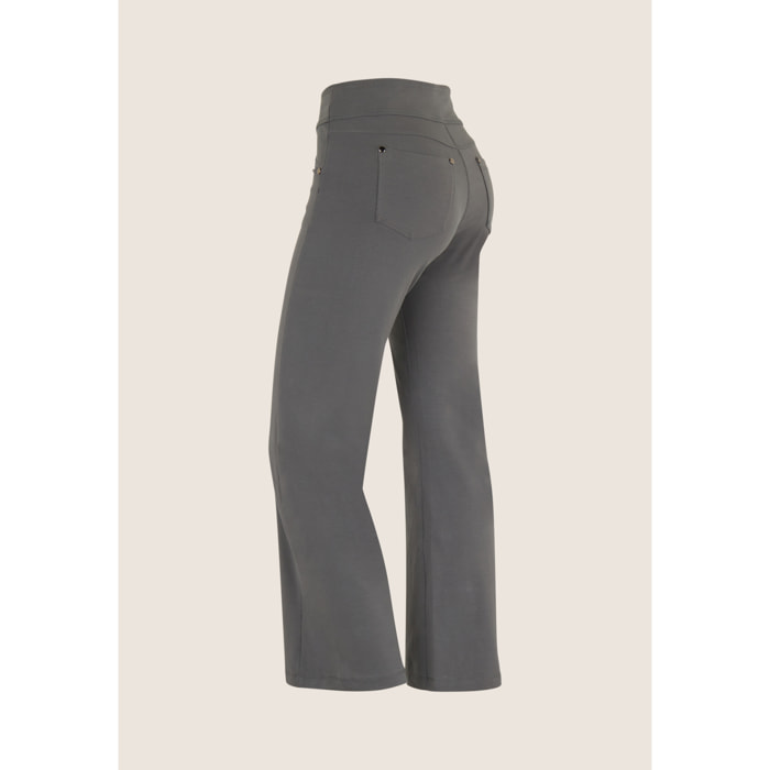 Pantaloni N.O.W. Wide Leg in Jersey Bi-Elastico