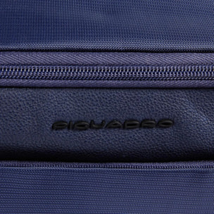 Piquadro Beauty case in tessuto riciclato e pelle a due scomparti