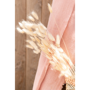 J-Line fleur sechée bouquet Queue De Lièvre - rotin - ecru - large
