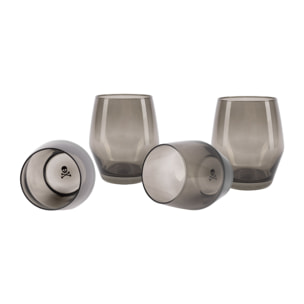 Set de 4 vasos de agua de 370ml en cristal Scalpers Home