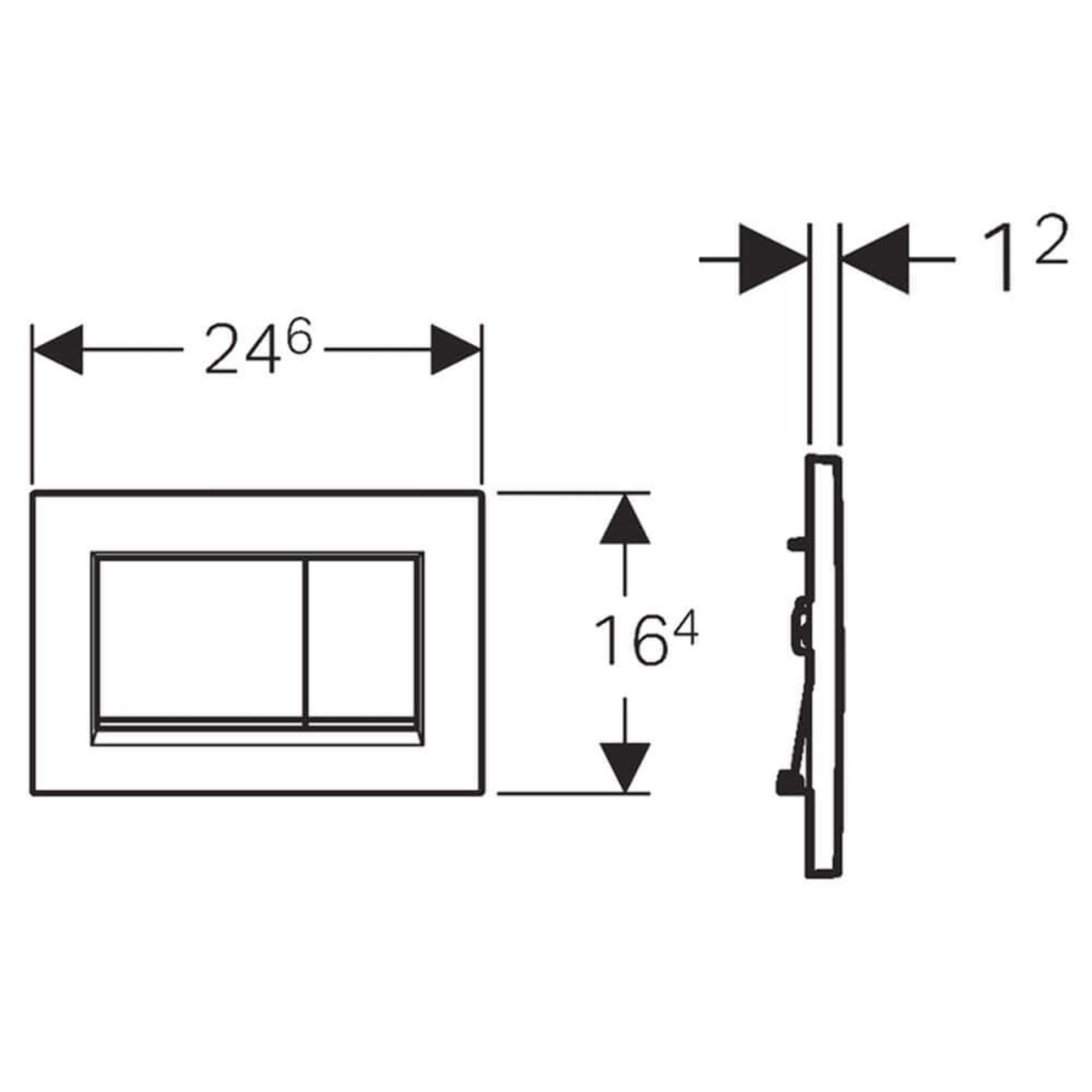 Pack Geberit  DuoFix 320 + Plaque de Commande Sigma 30 Chrome Brillant/Chrome Mat (SETUP320-PRO6)