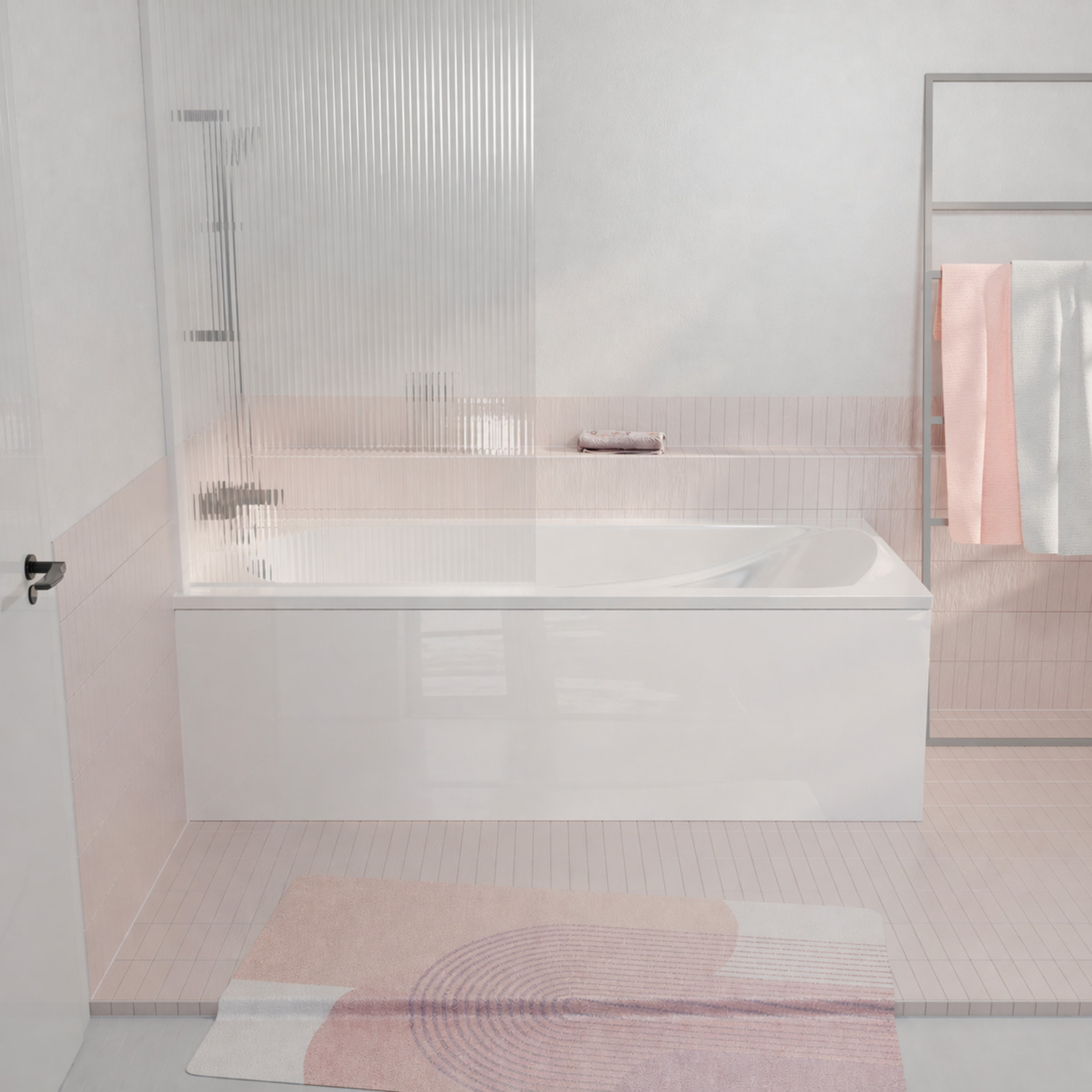 Pack Baignoire 170x70cm avec Tabliers recoupables 180cm et 80cm - Blanc Brillant - MAE