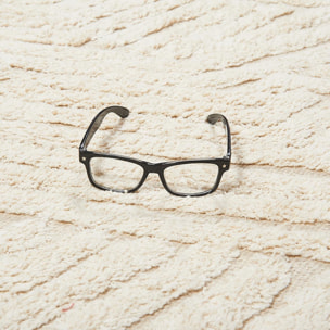 Tapis salon et chambre fait main en coton motif faux uni REFE